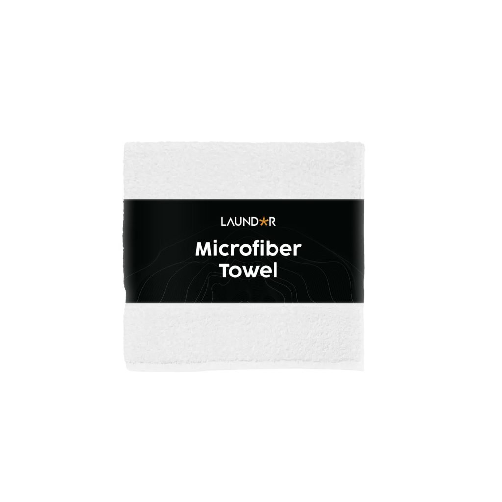 Laundor white microfiber towel